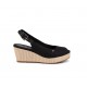 FW0FW04788 BLACK ICONIC ELBA SLING BACK WEDGE TOMMY HILFIGER 