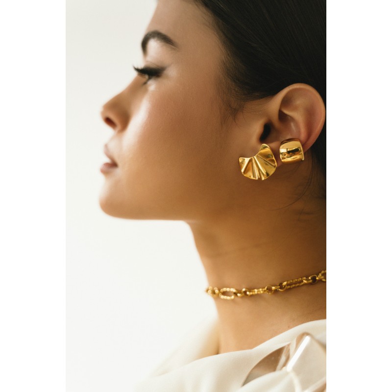 Carina Gold Ear Cuffs Almynoma