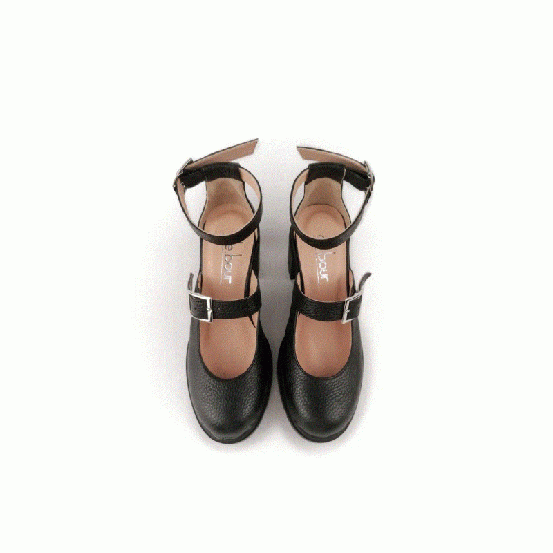 LEXIE BLACK MARY-JANE HEELS DEBOUR