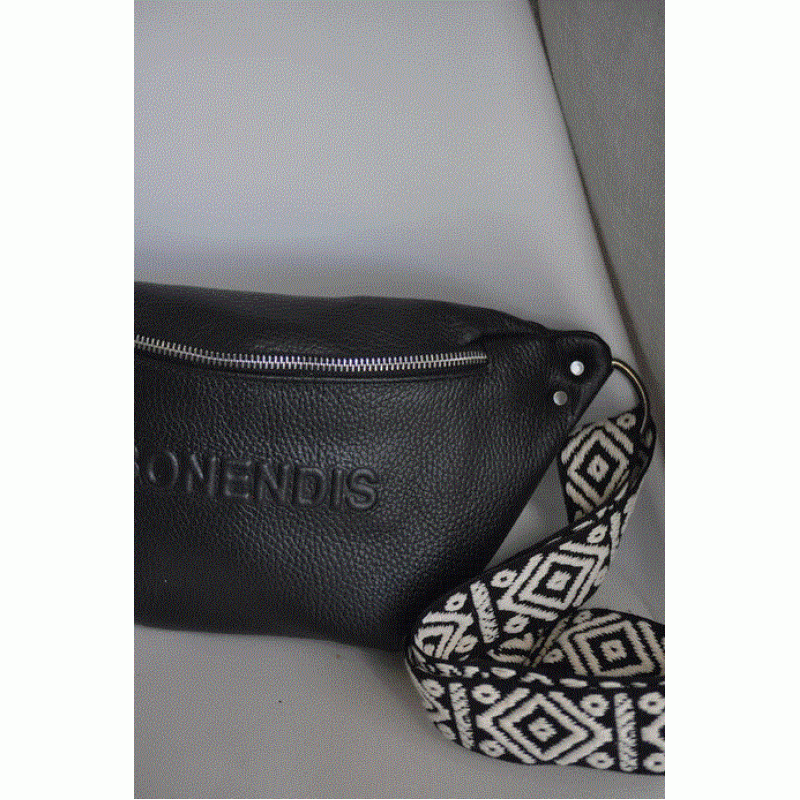 Venus Leather Belt Bag - Black Bonendis