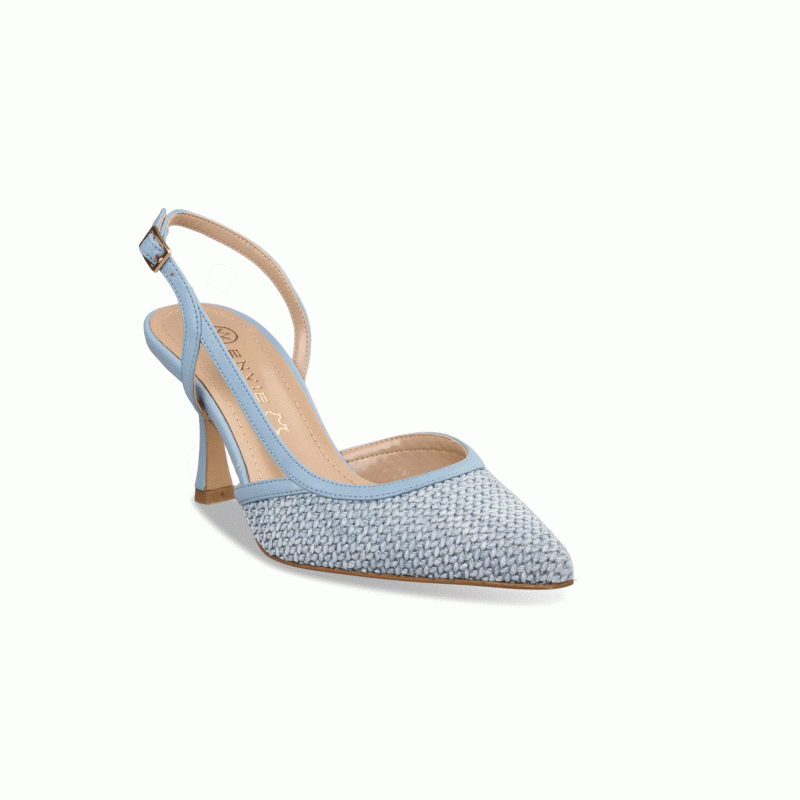 E02-21735 RAFFIA-EFFECT SLINGBACK PUMPS ENVIE SHOES