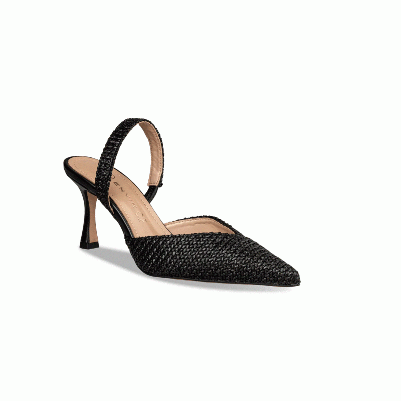 E02-21738 RAFFIA-EFFECT SLINGBACK PUMPS ENVIE SHOES